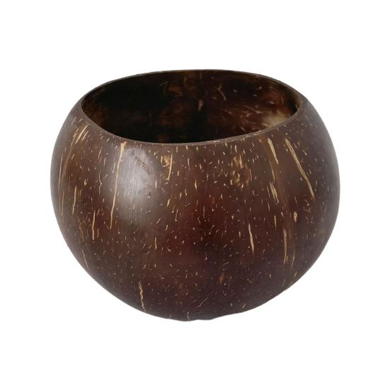 Handmade Storage Bowl Burr Free Multi-purpose Natural Coconut Shell Candle Holder Bowl Home Decor B