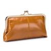 New European and American Retro Clip Bag, Long Clutch Bag Wallet, Simple Mouth Gold Storage Bag, Large-capacity Wholesale