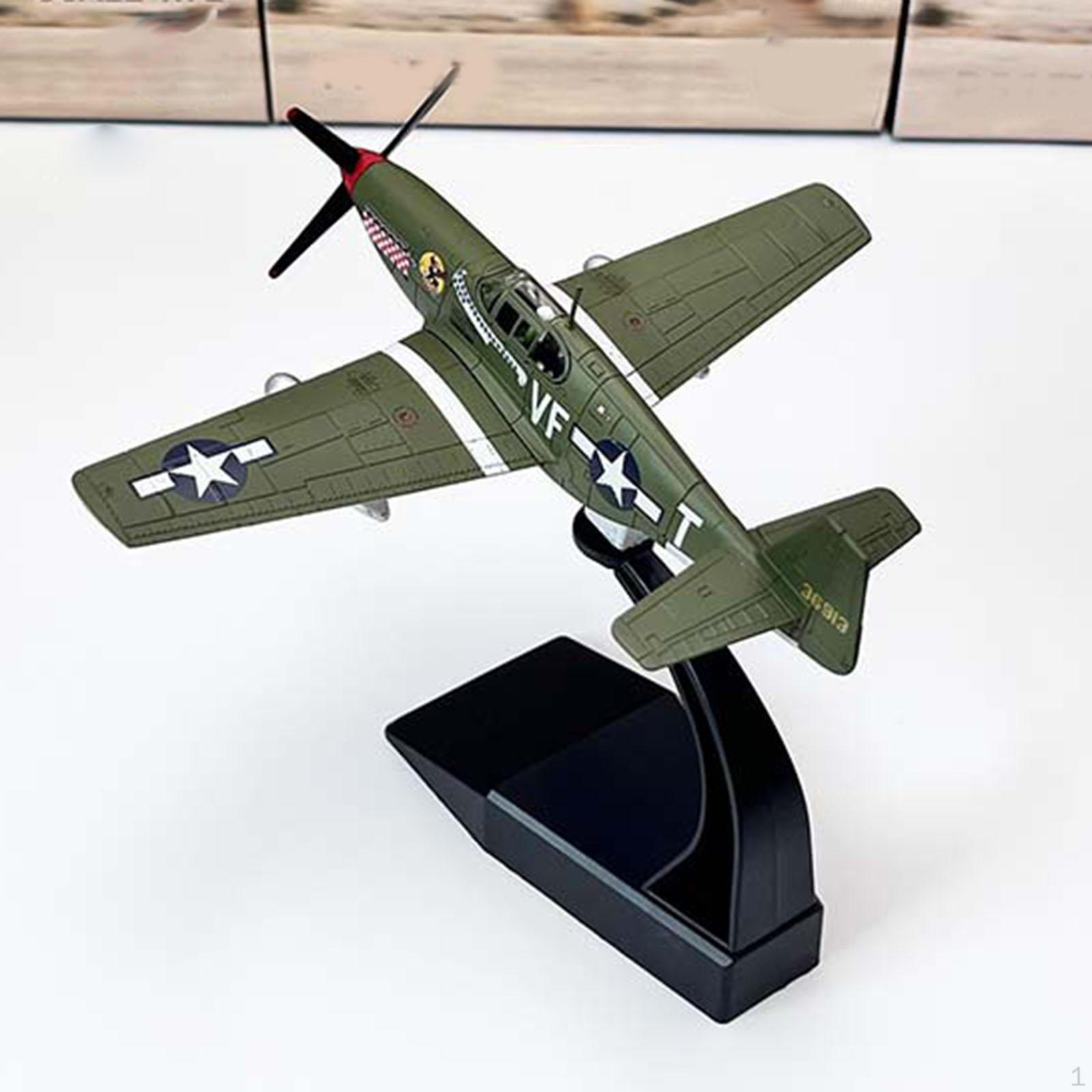 1:72 American P51 Fighter Jet Model Airplane Display Educational Miniature Plane for Home