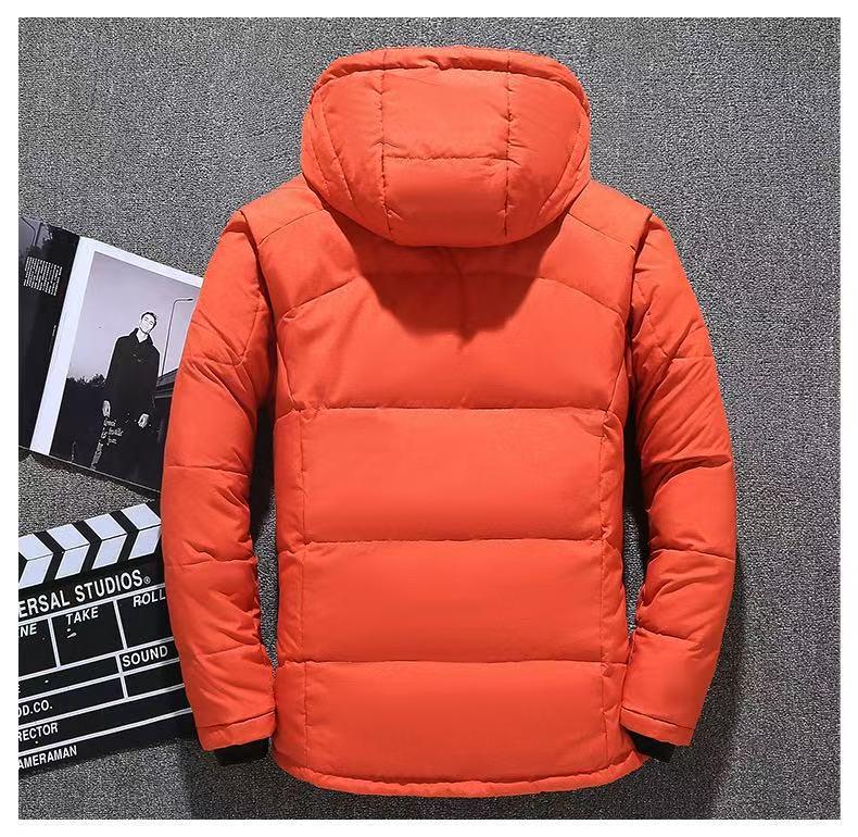 Men's Hooded Down Jacket: Winter Casual Outdoor Coat