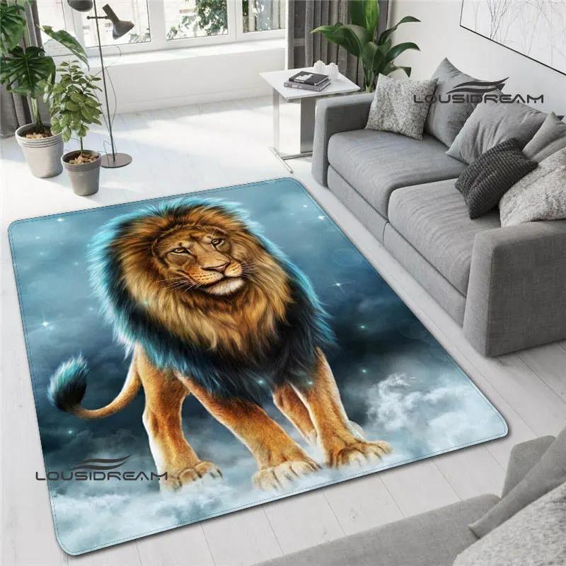 3D Lion Printed Carpet non-slip Carpet kitchen mats for floor decoracion anime rug Fashion yoga mat bedroom decor birthday gift