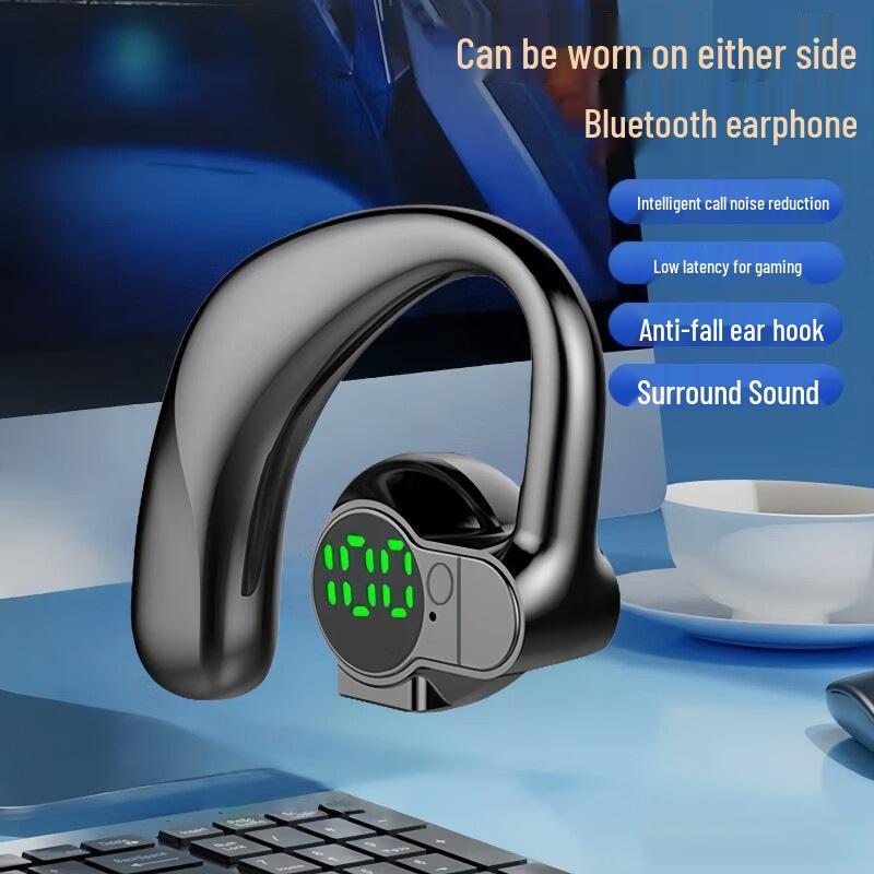 Bone Conduction Bluetooth Earbuds with Long Battery & Clip-on Design for Running (S03)