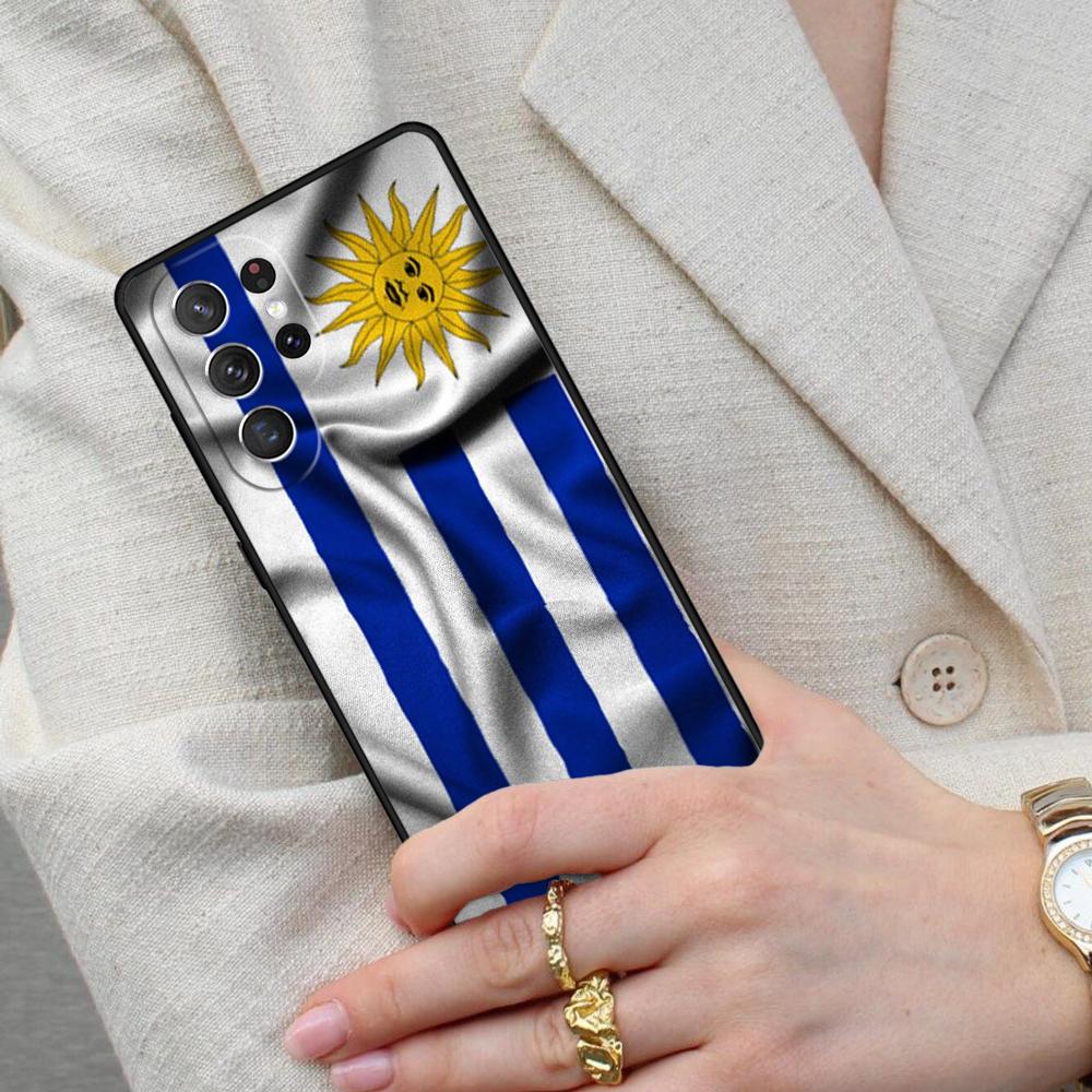 Funda para Teléfono Móvil con Bandera de Uruguay para Samsung Galaxy S26 Ultra S25 S24 S23 S22 S21 S20 Note10