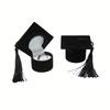 Creative Jewelry Storage Box Composites Earrings Packaging Box Doctoral Hat Ring Box  Jewelry Gift