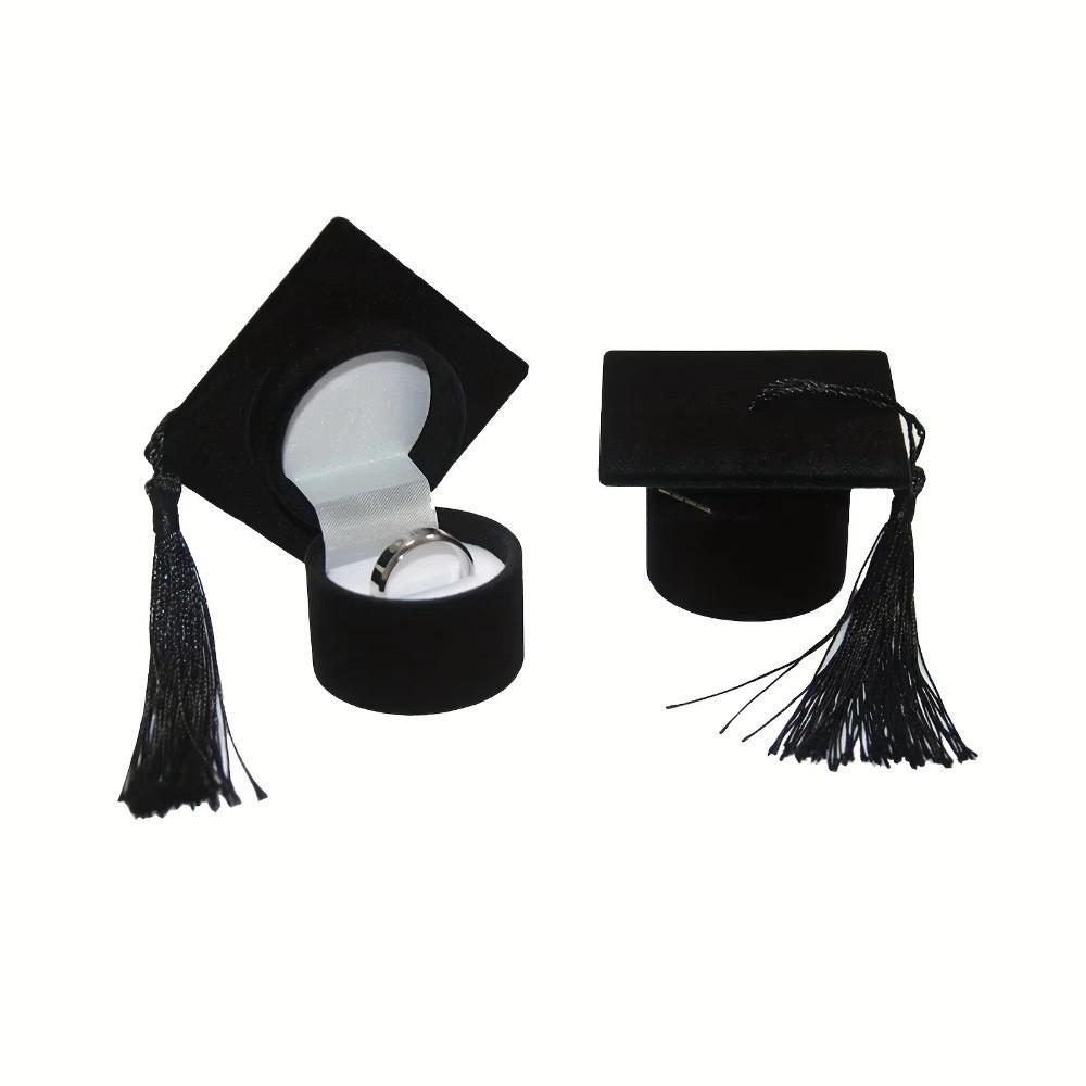Creative Jewelry Storage Box Composites Earrings Packaging Box Doctoral Hat Ring Box Jewelry Gift