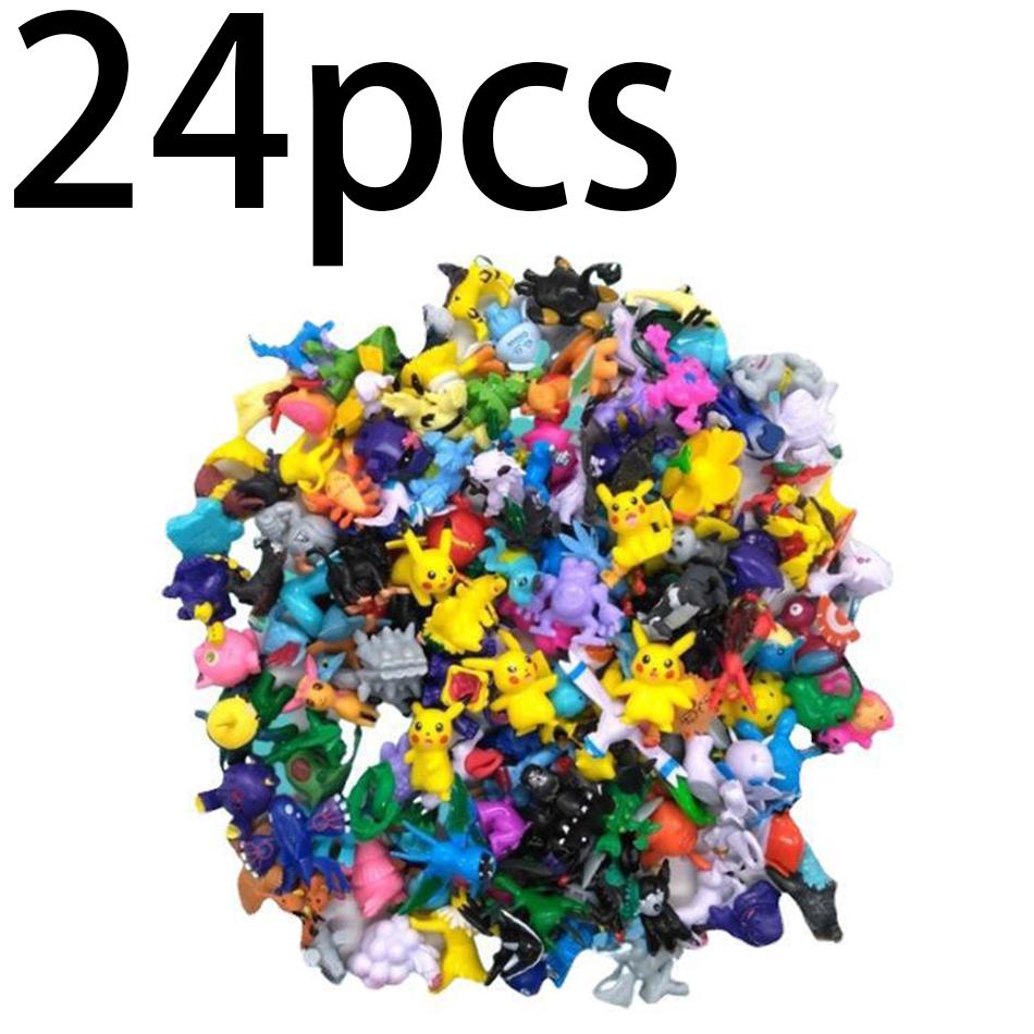 24-144 Pcs Pokemon Action Figure 2-3CM Not Repeating Mini Figures Model Toy Pikachu Anime Kids Collect Dolls Birthday Gifts