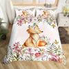 Unicorn Duvet Cover Set Floral Unicorn Bedding Sets Galaxy Constellation Comforter Cover Magical Fantasy Botanical Quilt Cover