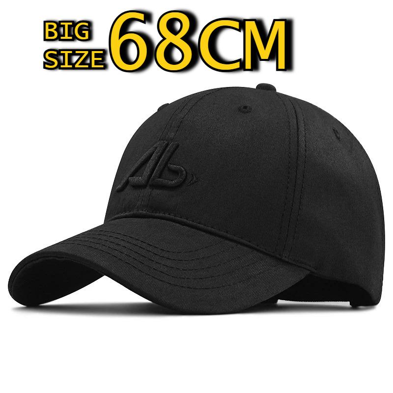 Yiran Dayang Hat Men's 56-60Cm 62-68Cm Man Big Size Baseball Cap Adjustable Snapback Cool Embroidery Hip Hop Hat Summer Outdoors Plus Size Sports Cap 61-68Cm