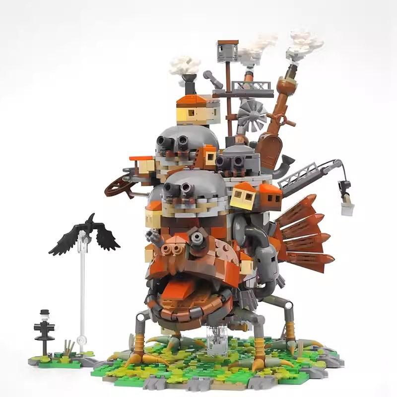 Building Blocks MOC Small Particle Assembly Assembly Ornament Model Children's Toy Gift Howl's Castle