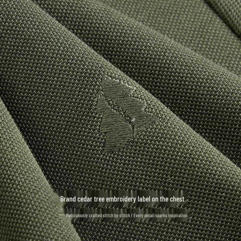 Men's Wool Silk Blend Long-Sleeve Polo Shirt
