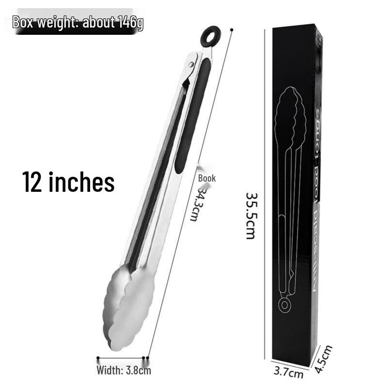 Stainless Steel Multi-Functional Kitchen Tongs for BBQ, Roasting & Baking - Free Shipping