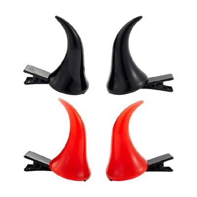 1 pár pohodlný klip do vlasů s čertovskými rohy Halloween kostým nezbytnost pryskyřičné sponky do vlasů Děti Dospělí Ozdoba do vlasů