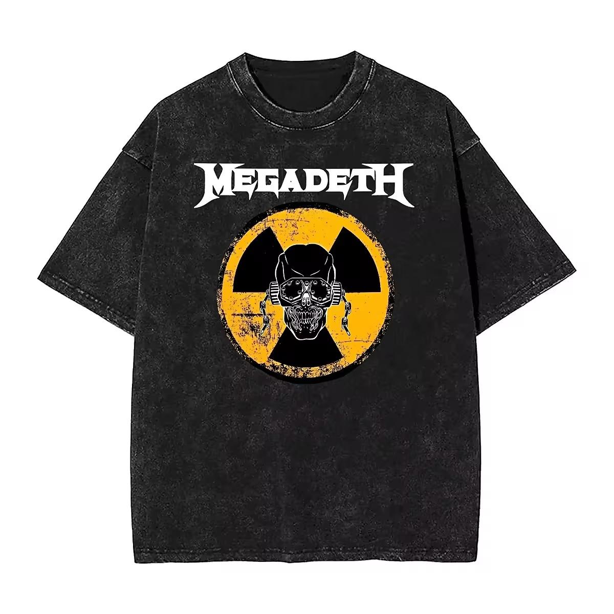 

Rust in Peace Целевые Футболки с Вареным Эффектом Уличная Мода Футболка Megadeths Футболки Топы Мужские Женские С Графическим Принтом M