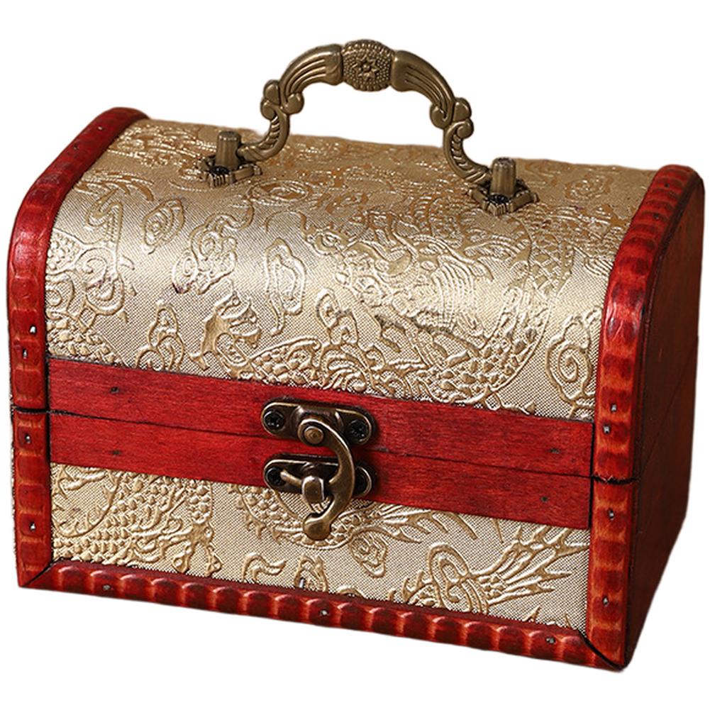 Jacquard Jewelry Organizer Vintage Storage Box Decorative Piece