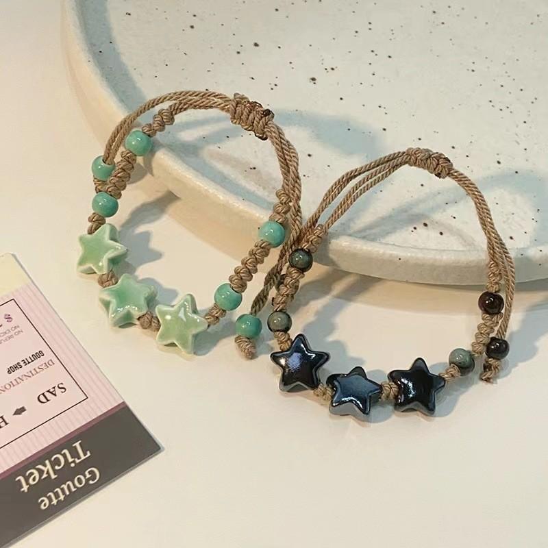 Ethnic Handmade Style Star Bracelet Geometric Dopamine Beads Unisex Wrist Jewelry