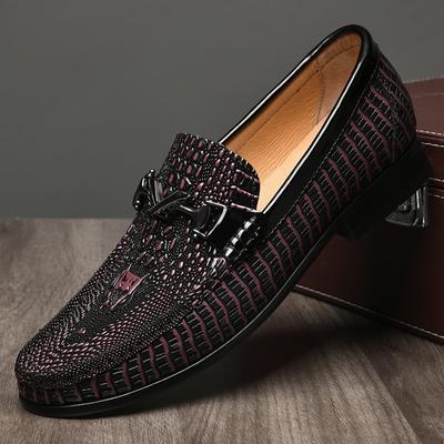 FashionGenuine Leather Men's Footwear Slip On Office Formal Shoes Wedding Party Dress Shoes Luxury Brand Driving Lazy Loafers Moccasins