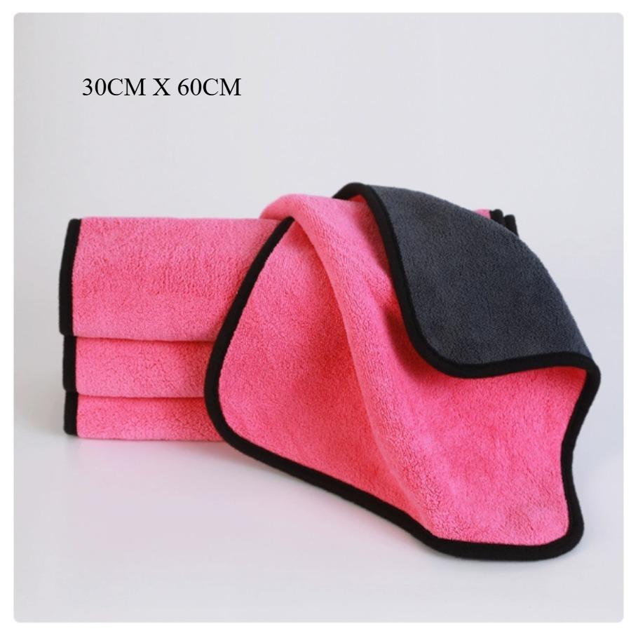 30X30cm 30X60cm Microfiber Car Cleaning Towels Soft Quick Drying for Windows Mirrors Wiping Rags Double Layer Wash Cloth