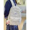 Schoolbag New Japanese Retro Plaid Schoolbag Junior High School Girl Cute Girl Student Backpack Large Capacity Lightweight Backpack
