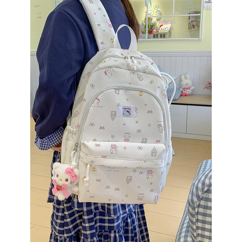 Schoolbag New Japanese Retro Plaid Schoolbag Junior High School Girl Cute Girl Student Backpack Large Capacity Lightweight Backpack
