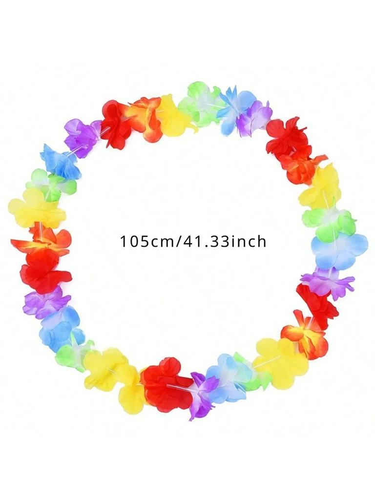 10Pcs Torpil Hawaiian Artificial Flower Necklace Aloha Luau Hawaii Theme Party Garland Summer Beach Wedding Birthday Party Decor