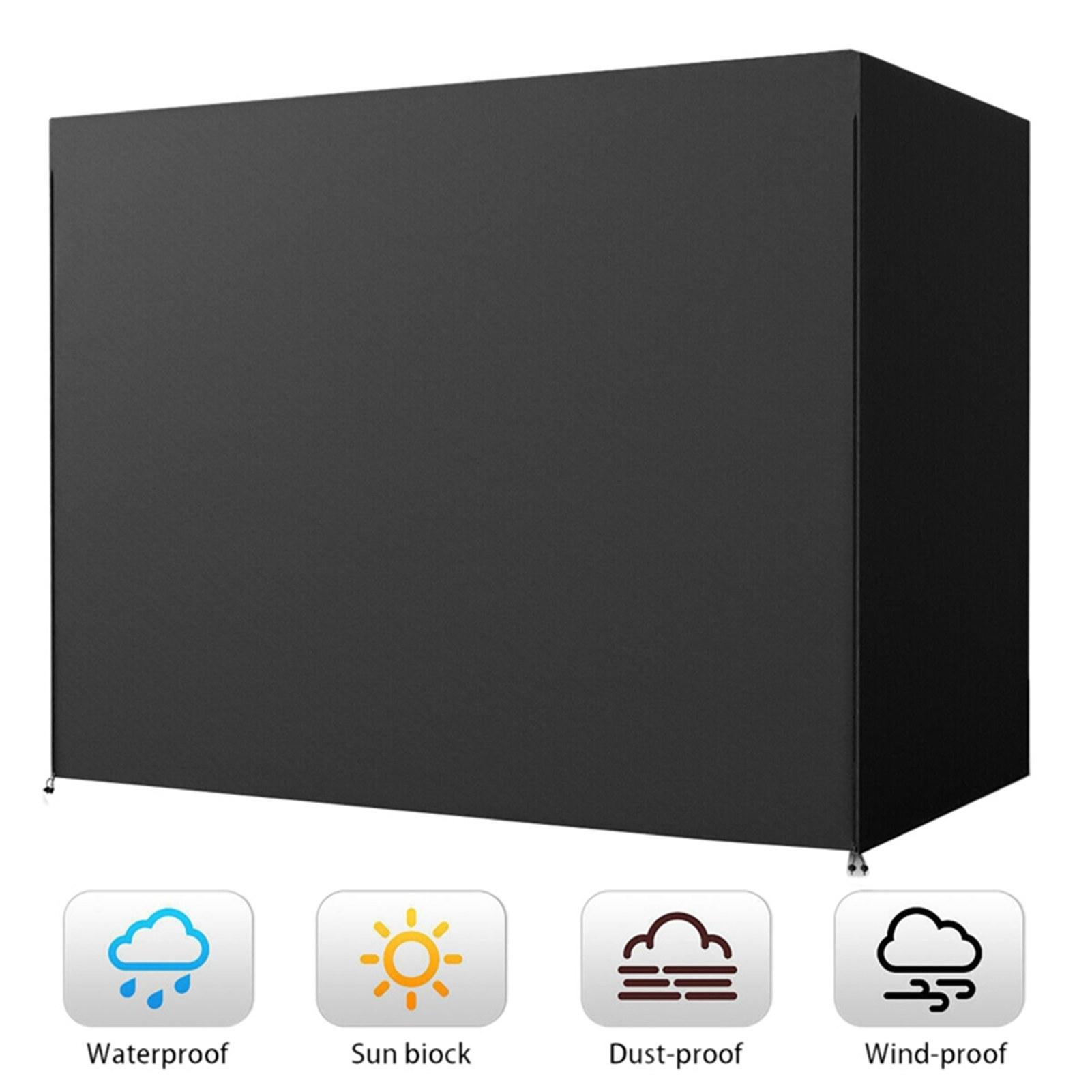 

Outdoor Swing Hanging Chair Protection Cover Two Zipper UV Protection Universal Cover Garden Waterproof Dust Cover Black