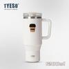 1200ml Vacuum With Handle Bottle Stainless Steel Car Mug Straw Thermal Iced Travel Cup Tumbler Hot Cold Water Cup with Coffee Sticker