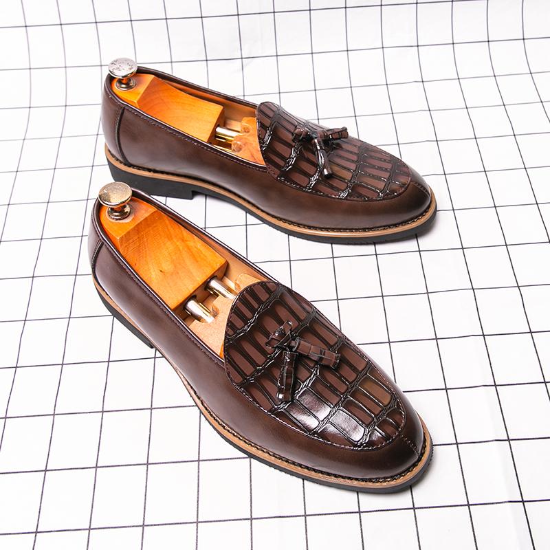 Big Size 47 48 Luxry Men Loafers Shoes Slip On Moccasins Man Party Dress Shoes Wedding Flats Formal Tassel Casual Green Shoes