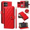 For Samsung Galaxy S25 Ultra Wallet Case with Straps,Rhombus Leather Stand Phone Cover