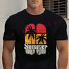 Summer Cotton T-shirtSummer Time California Ocean Design Motorcycle Tee Casual Short-sleeve Motorbike Cycling Top