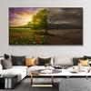Sunrise Forest Obraz na plátně Moderní přírodní krajina Plakáty a obrazy Nástěnné umělecké obrazy do obývacího pokoje Home Decor Bez rámu