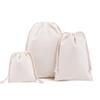 Eco-friendly White Cotton Drawstring Pouch - Custom Canvas Storage Bag
