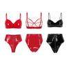 Nattklubb for kvinner Rave Pole Dance-kostyme 2-delt skinnundertøyssett Stretch BH-topper med trusesett Babydoll Bodysuit
