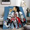 Classic Singer M-Michael Jackson Throw Lightweight 240g Flannel Blanket Soft Skin-friendly for Summer Cooling