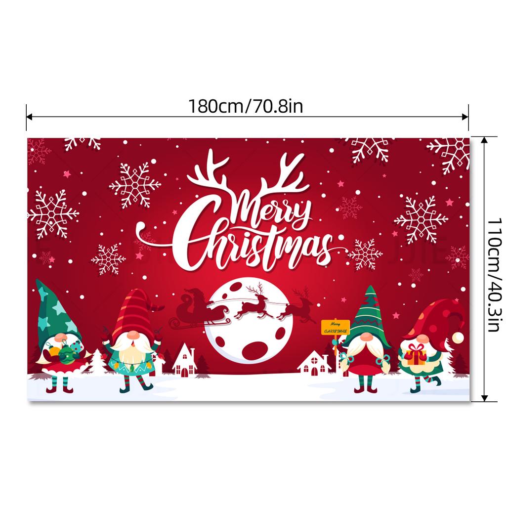 Christmas Background Cloth, Explosive Decorative Banner Hanging Cloth, Camera Couplet Direct Sales