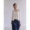 French temperament crew neck knitted cardigan women's summer new casual versatile long-sleeved thin top