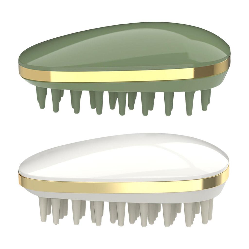 Household Hair Scalp Comb Portable Wet and Dry Brush Head , Green