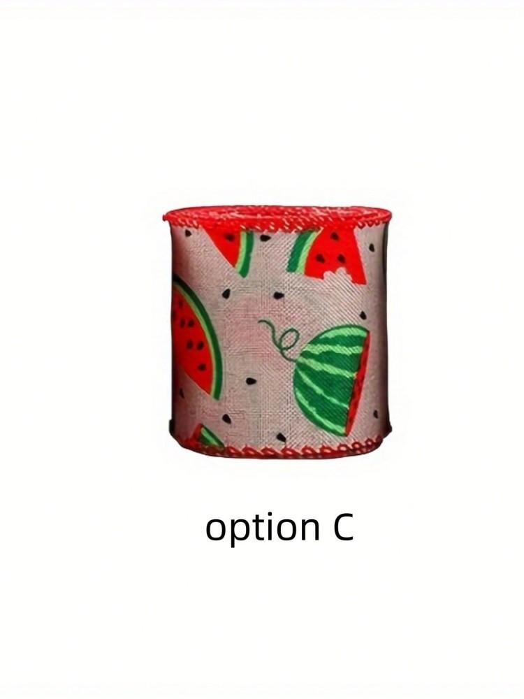 

День Благодарения Летний Дом Размер 5 Арбуз Шелковая Лента с Краями 1 Рулон M