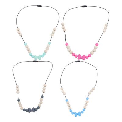 2 Pcs Sensory Necklace Adjustable Strap Fashionable Promote Focus Silicone Sensory Necklace for Boys