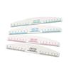 5Pcs Wooden Nail Files Bright Color Reusable Smooth Edge Clear Scale Multipurpose Trim Nails Lightweight Scale Ruler Half