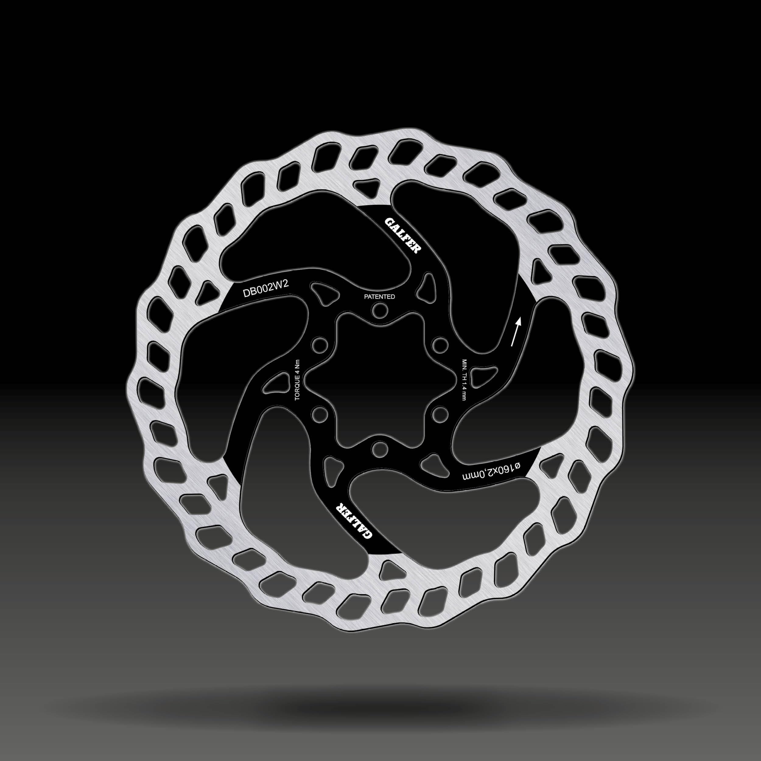 

GALFER BRAKING SYSTEMS Тормозной диск DB002W2 DISC WAVE MTB (6 болтов) 160/2.0мм