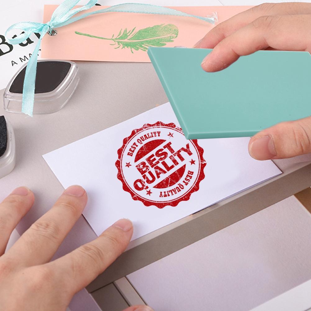 Jelly Rubber Stamp Thin Carving Block for DIY Handmade Rubber StampsMint Green