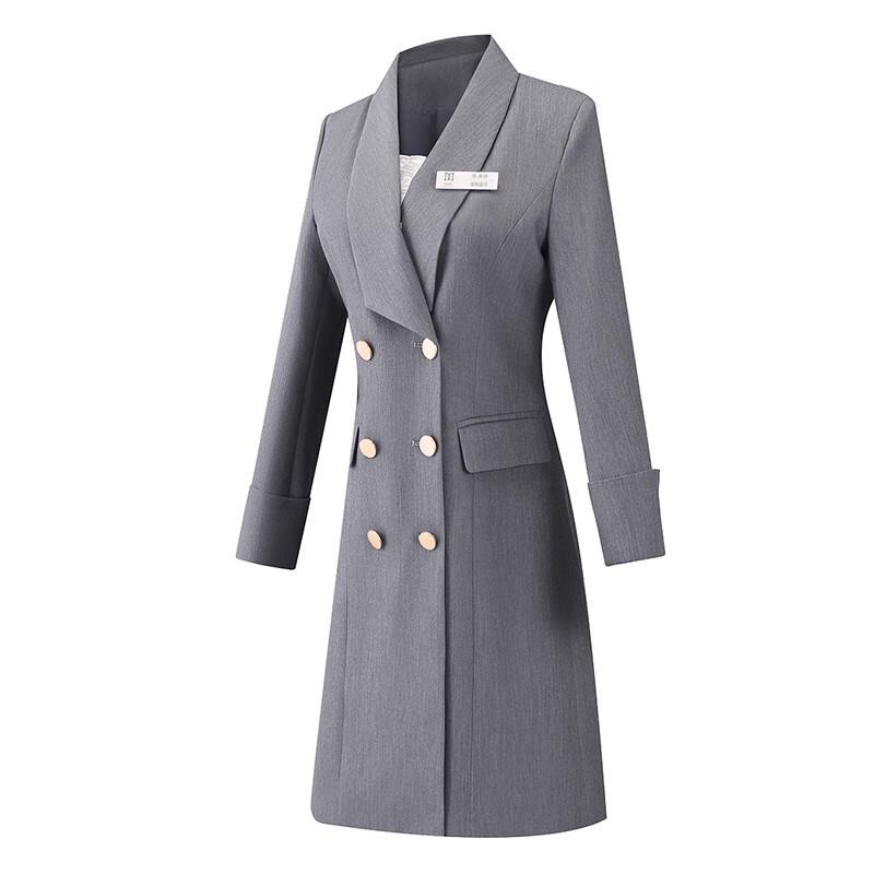 Tluoman Women's Double-Breasted Suit Dress