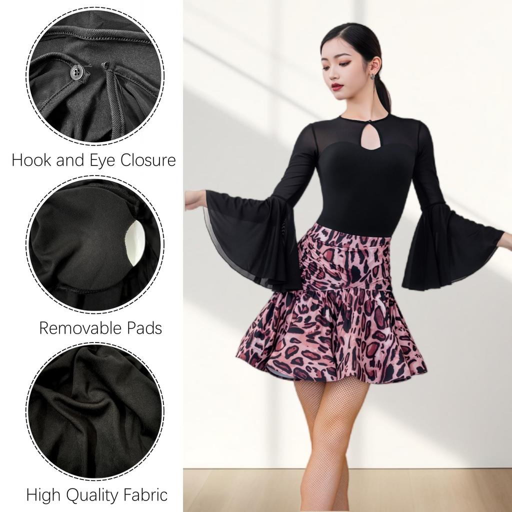 WinsGreat Long Sleeve Dance Rhythmic Gymnastics for and Recitals Women's Leotard, Leotard, Latin, Ballet, Bodysuit, Slimming, Sexy, Lightweight,