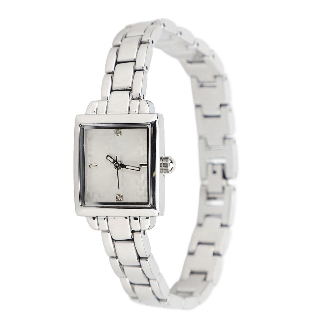 Women Stainless Steel Wristwatch Rhinestone Fashionable Rectangular Water Proof 30m Lady Watch for D