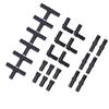 24Pcs Black Watering System ABS Barbed Connector Durable Irrigation Accessory  Patio Irrigation