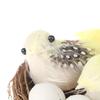 1 Set künstliche gefiederte Vögel und Nest und Eier, kreative Bastel-Vogelskulptur