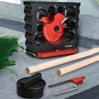 Dowel Maker Tool 8-Hole Milling Wood Round Rod Auxiliary Tool For Construction Furniture Manufacturing Cabinet-Making