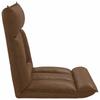 Adjustable Floor Chair Brown Fabric