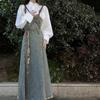 Denim Overall Dress For Women Summer Water Wash Slim Fit With Waist Tie For Casual And Travel