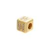 Gold-colored 8x8mm Square A-Z Letter Beads for DIY Handmade Bracelets, Earrings, and Jewelry Accessories Model:VZ246B